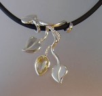 3 Leaf and Citrine pendant