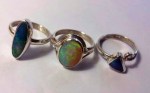 3 Opal rings
